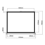E+P Elektrik Tischleinwand 102cm,40Zoll TLW40-3