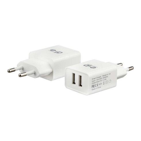 E+P Elektrik USB-Ladegerät 2-fach,4.800mA AC102 ws