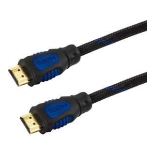 e+p High-Speed-HDMI-Kabel 1,5m schwarz/blau Ethernet