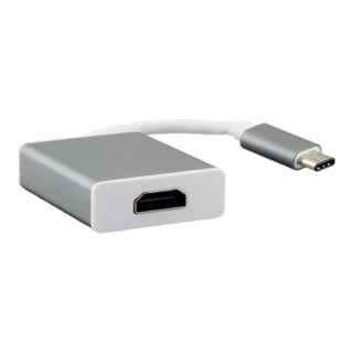 e+p USB 3.1 Adapter Ste. TypC + 19pol HDMI CC 360 weiß silbermetallic
