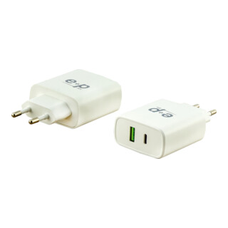 e+p USB-Schnell-Ladegerät AC 212 100-240V 2 Ports