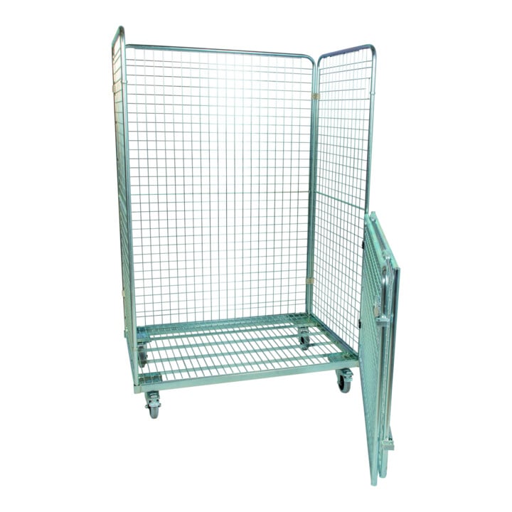 E. S. B. Conteneur roulant en acier 1600 800 x 1200 mm pliable sur 4 côtés Cr 3