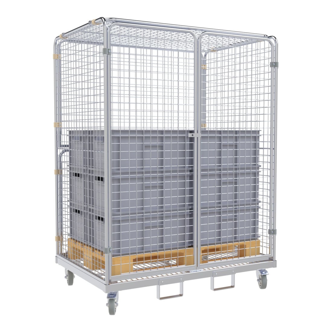 E. S. B. Contenitore rotolante in acciaio ADB 1600 950 x 1350 mm 5 lati Cr 3
