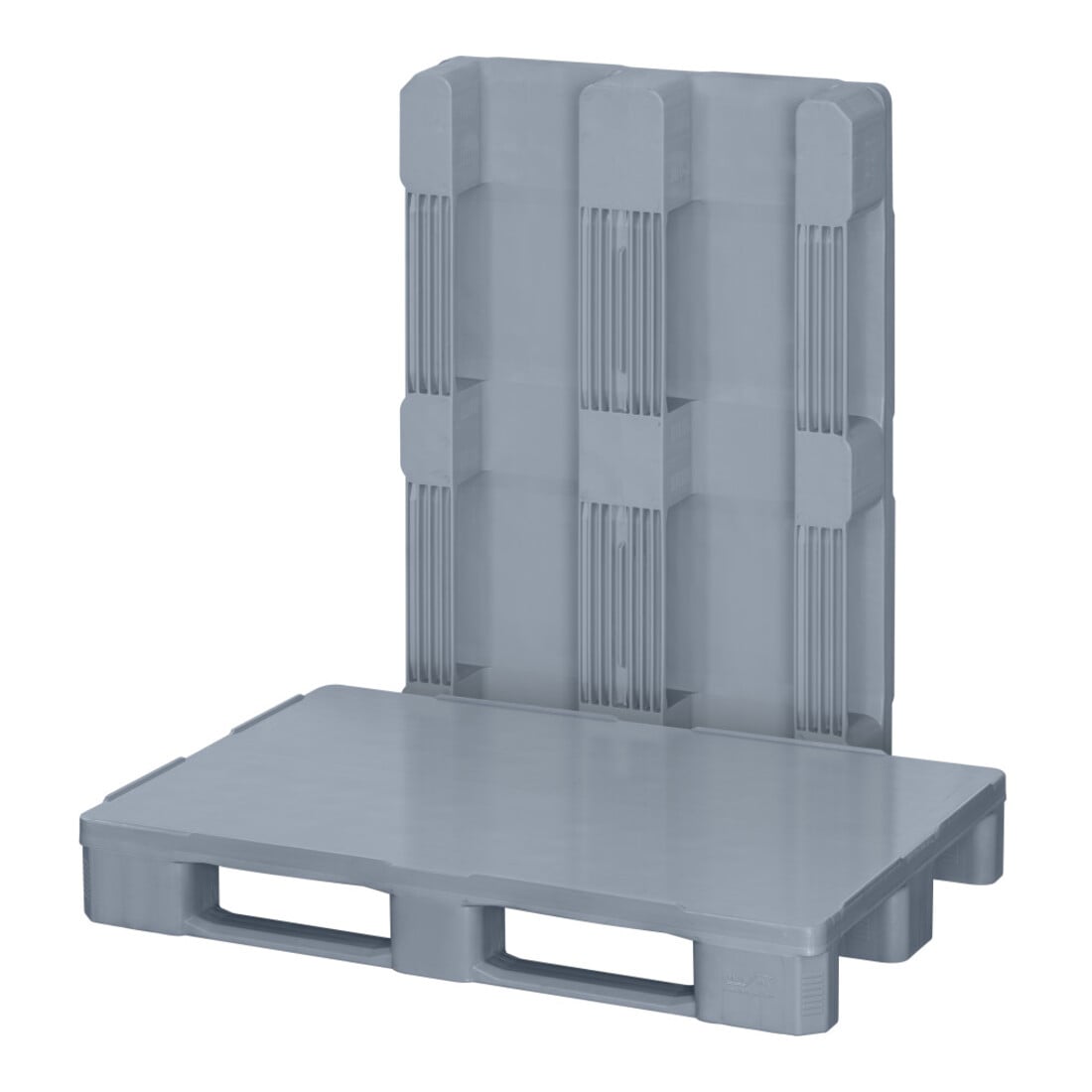 E. S. B. Palette hygiénique fermée format Euromaß 3 patins gris capacité 1 500 kg