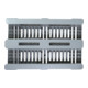 E. S. B. Palette hygiénique H1 ouverte, dimensions Euromaß, 3 patins, gris, capacité 1 250 kg
