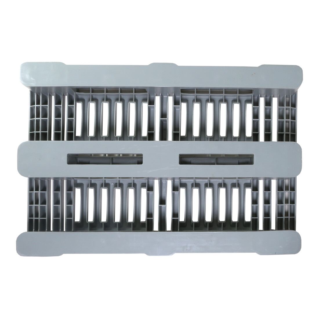 E. S. B. Palette hygiénique H1 ouverte, dimensions Euromaß, 3 patins, gris, capacité 1 250 kg