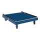 E. S. B. Rollplaat ME Cr 3 724 x 815 mm blauw ø 100 mm TPE met inklapbare duwbeugel