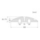 EasyRide Fahrbahnschwelle Abschluss 300 x 225 x 75 mm Recycling-Gummi schwarz