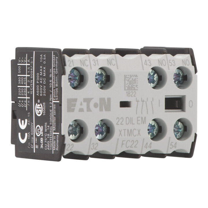 Eaton Bloc contact auxiliaire 2S+2O, montage central 22DILEM