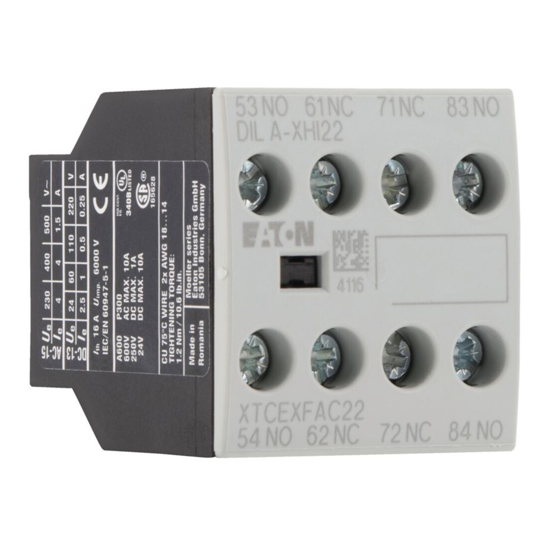 Eaton Bloc contact auxiliaire 4p. 2S2O DILA-XHI22