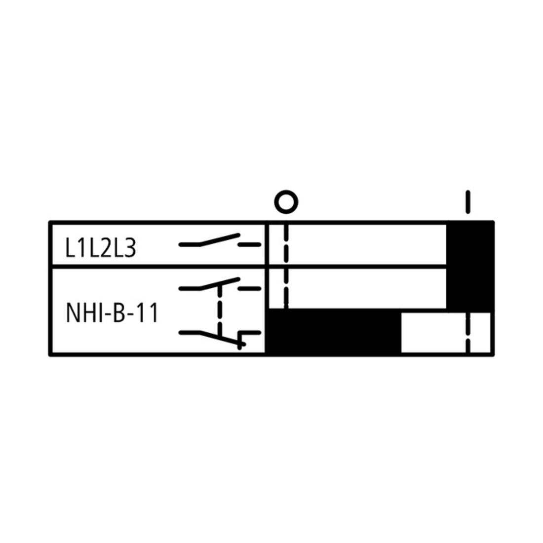 Eaton Bloc de contact auxiliaire 1O+1F NHI-B-11-PKZ0