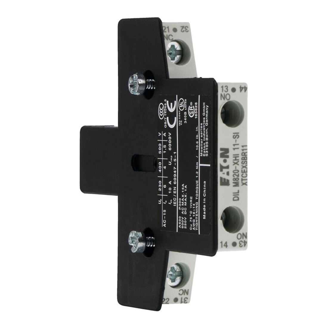 Eaton Bloc de contact auxiliaire 1S1Ö gauche montage intérieur DILM820-XHI11-SI