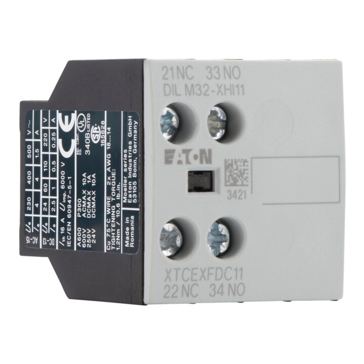 Eaton Bloc de contact auxiliaire 2p. 1O1F DILM32-XHI11