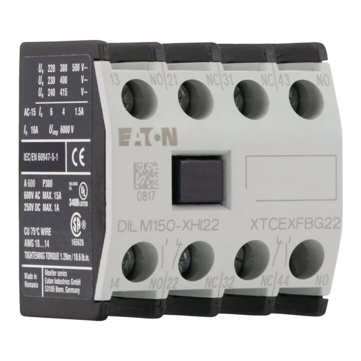 Eaton Bloc de contact auxiliaire 4p. 2S2O DILM150-XHI22