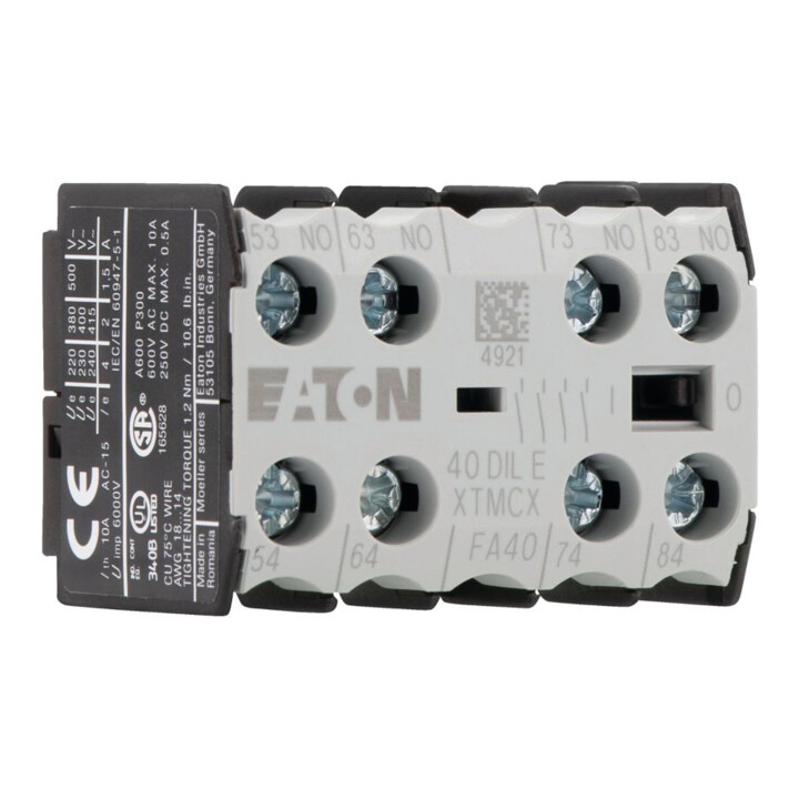 Eaton Bloc de contact auxiliaire 4S, montage central 40DILE