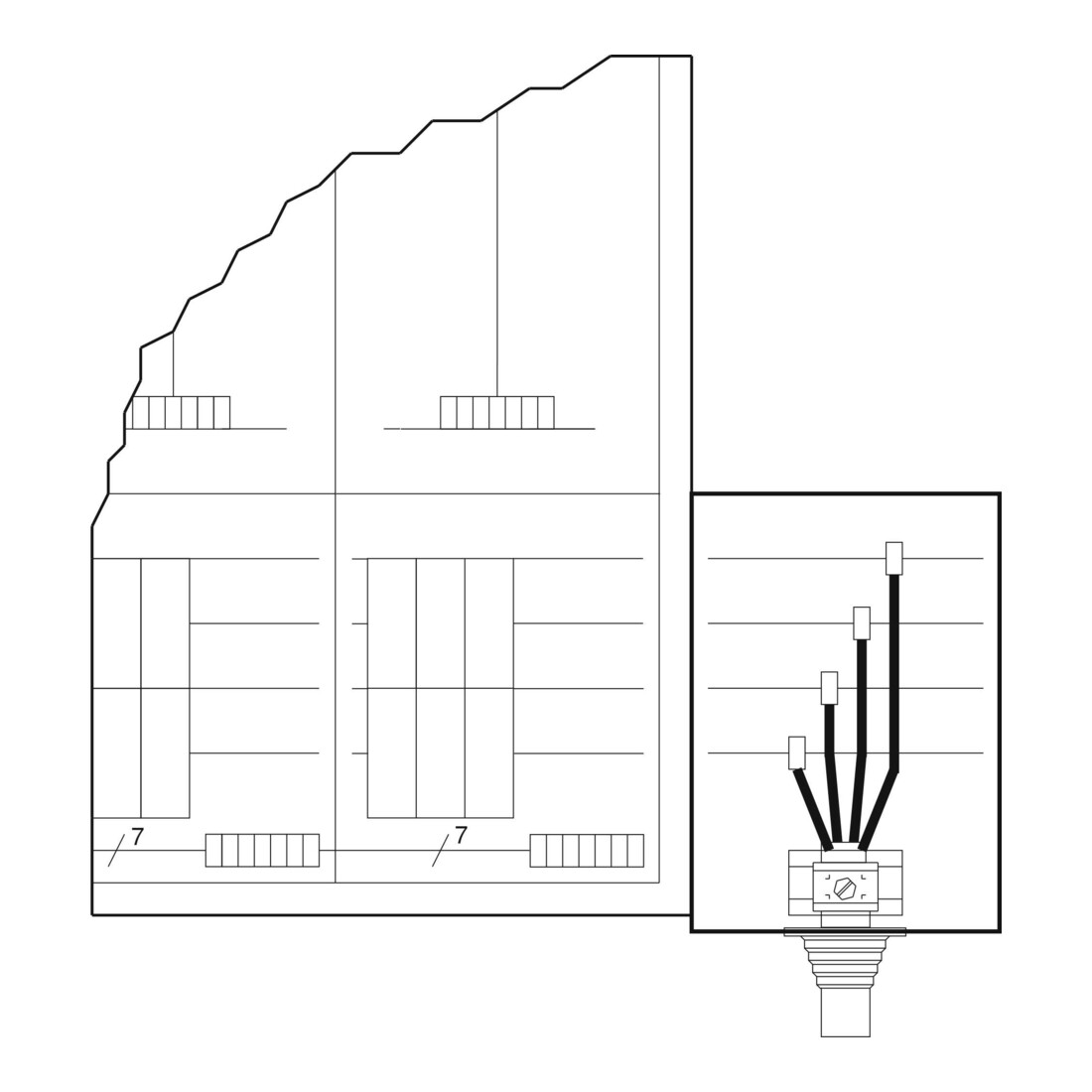 Eaton Boîtier de dérivation câble avec rails CU ZSD-K/AS/G/CU/VB