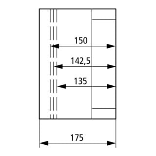 Eaton Boîtier individuel avec pré-empreintes métriques CI23E-150