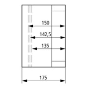 Eaton Boîtier individuel avec pré-empreintes métriques CI23E-150-1