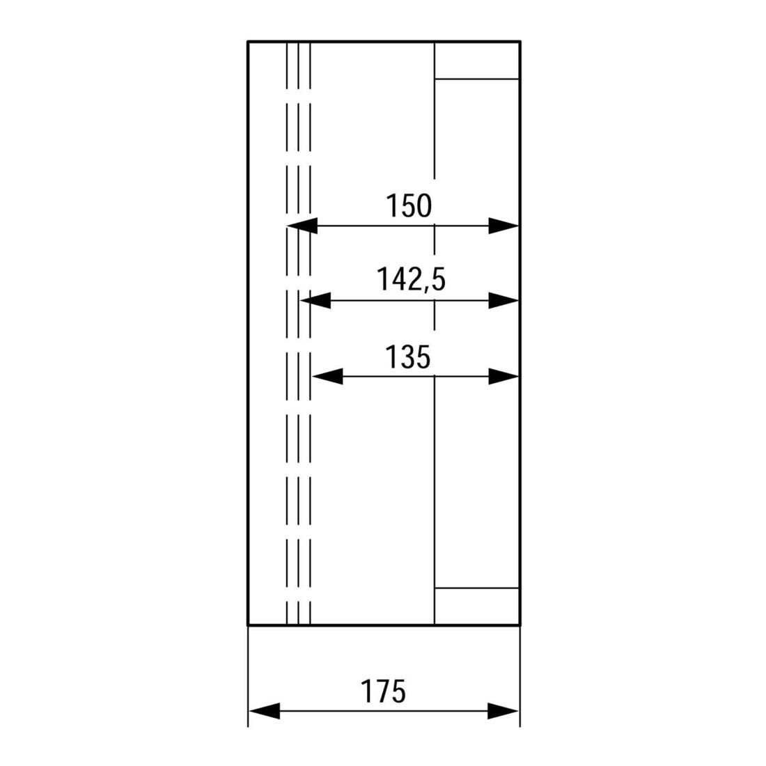Eaton Boîtier individuel avec pré-marquages métriques CI44E-150