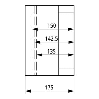 Eaton Boîtier individuel avec préembossages métriques CI43E-150