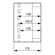 Eaton Boîtier individuel avec préembossages métriques CI43E-150-1