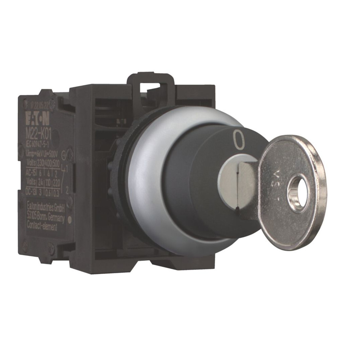 Eaton Bouton clé 1S1Ö, 2 positions, façade M22-WRS/K11
