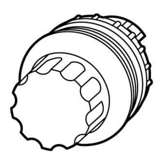 Eaton Bouton de sélection à molette 3 positions, marqué M22-W3