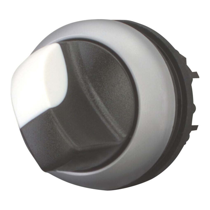 Eaton Bouton de sélection avec poignée à manette 2 positions, blanc M22-WKV