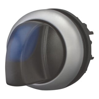 Eaton Bouton de sélection lumineux avec bouton moleté 3 positions, bleu M22-WRLK3-B