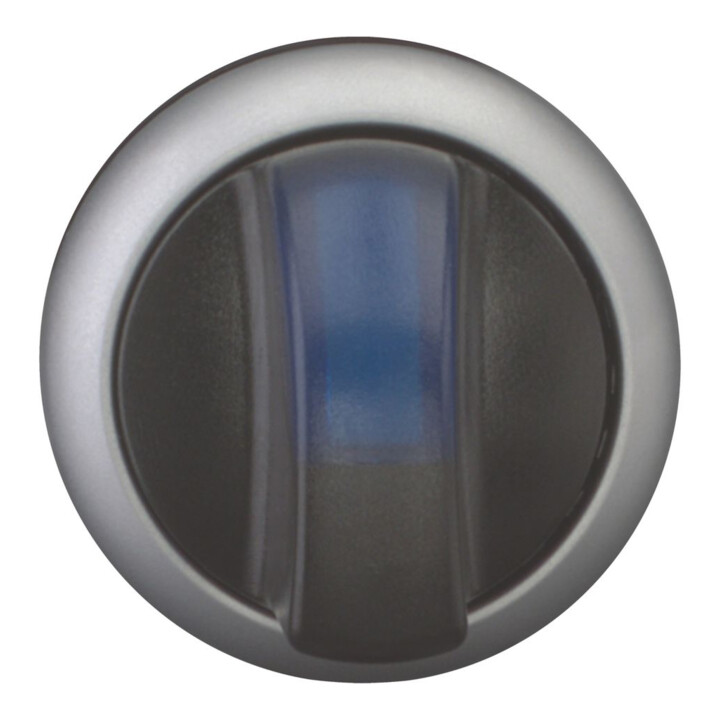 Eaton Bouton de sélection lumineux avec bouton moleté 3 positions, bleu M22-WRLK3-B