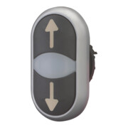Eaton Bouton double pression lumineux, étiqueté M22-DDL-S-X7/X7-2