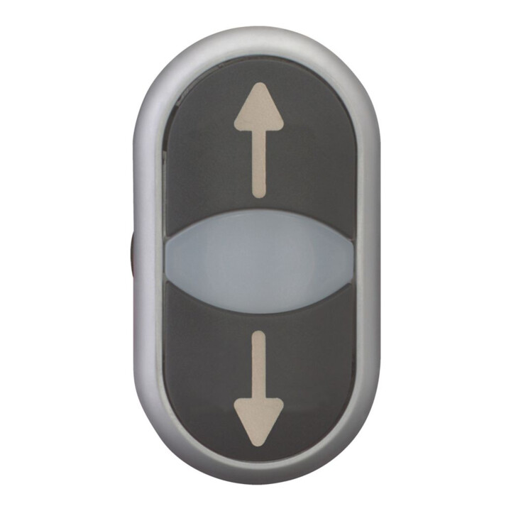 Eaton Bouton double pression lumineux, étiqueté M22-DDL-S-X7/X7