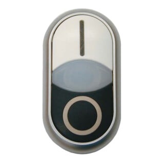 Eaton Bouton double pression lumineux, marqué M22-DDL-WS-X1/X0