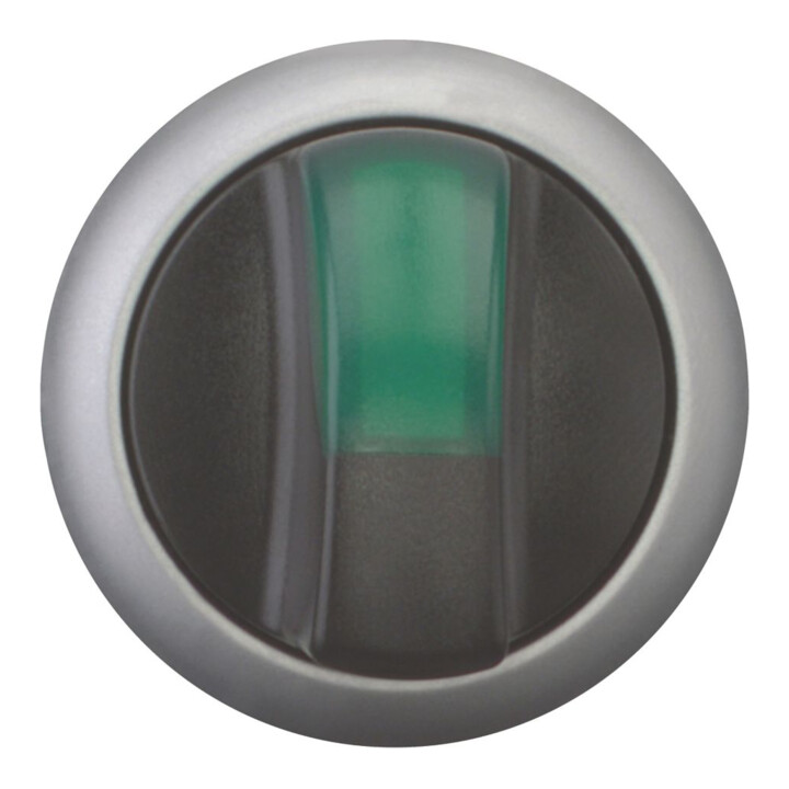 Eaton Bouton lumineux de sélection avec bouton moleté 3 positions, vert M22-WLK3-G