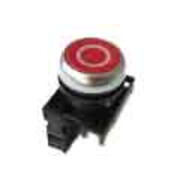 Eaton Bouton-poussoir 1O, plat, rouge, façade M22-D-R-X0/K01-1