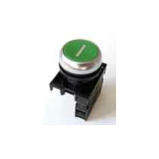 Eaton Bouton-poussoir 1S, plat, vert, avant M22-D-G-X1/K10