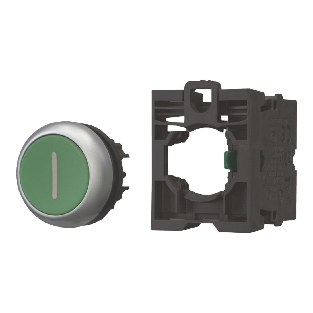 Eaton Bouton-poussoir 1S, plat, vert, avant M22-D-G-X1/K10