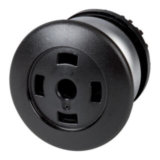 Eaton Bouton-poussoir champignon noir, vierge M22-DP-S-X