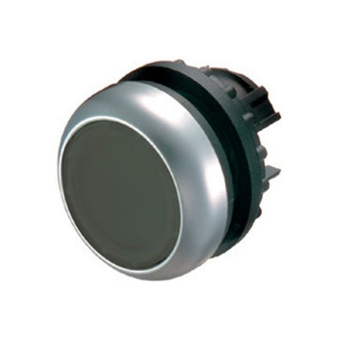 Eaton Bouton-poussoir plat noir à verrouillage, M22-DR-S