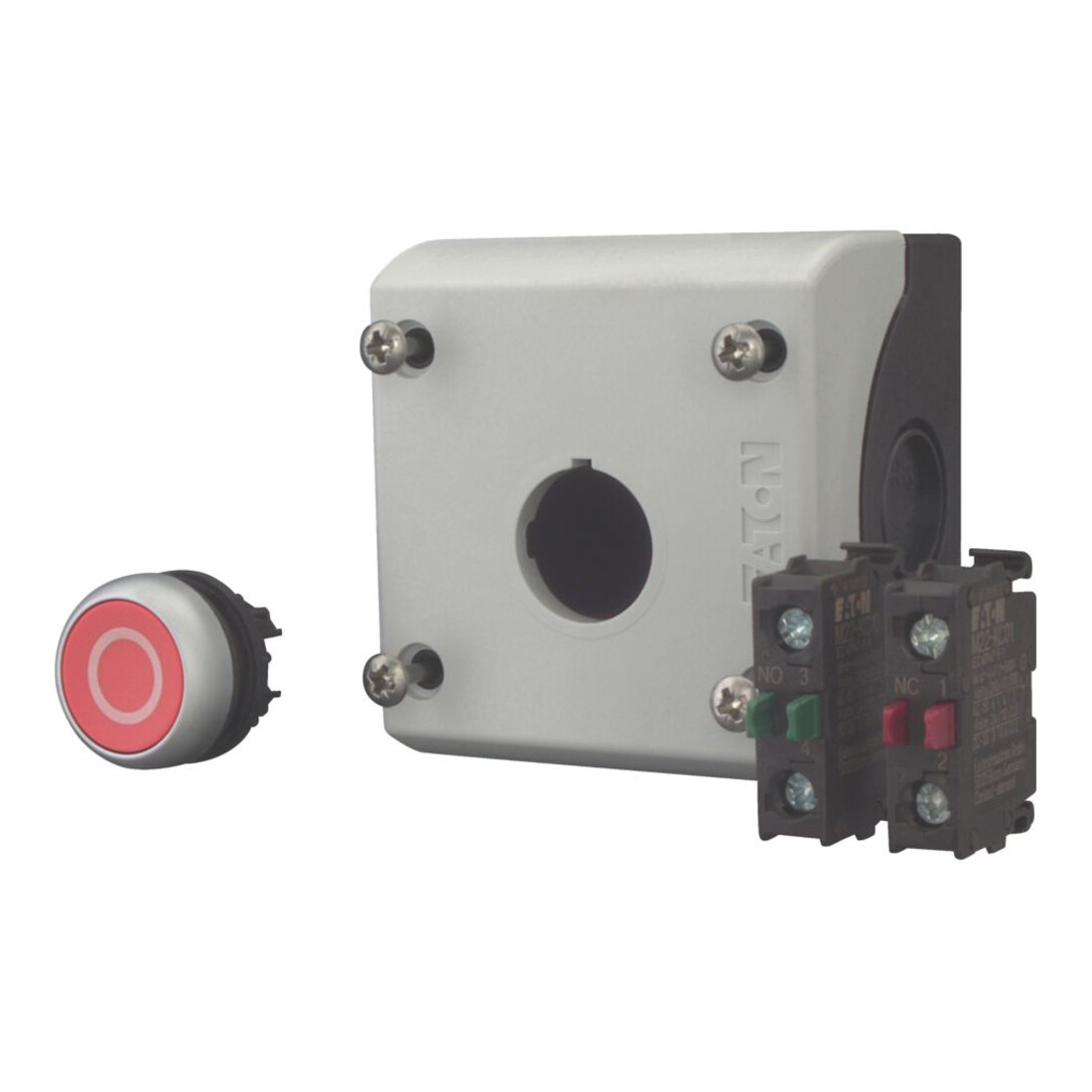 Eaton Bouton-poussoir plat rouge 1S1Ö M22-D-R-X0/KC11/I
