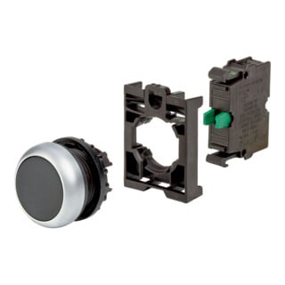 Eaton Bouton-poussoir RMQ-Titan plat, noir, M22-D-S-K10-BVP