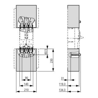 Eaton Capot large 3 pôles NZM3-XKSAV