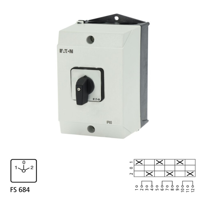 Eaton Commutateur de montage 6 contacts, 32A T3-3-8212/I2