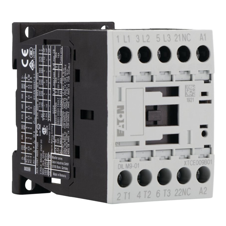 Eaton Contacteur de puissance 1 NO 4 kW/400 V, DC DILM9-01(24VDC)