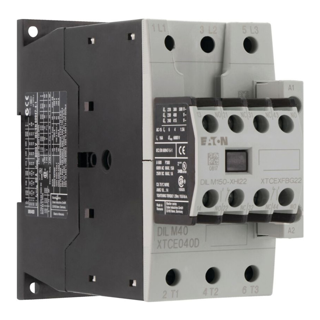 Eaton Contacteur de puissance 18,5 kW/400 V, AC DILM40-22(230V50HZ)