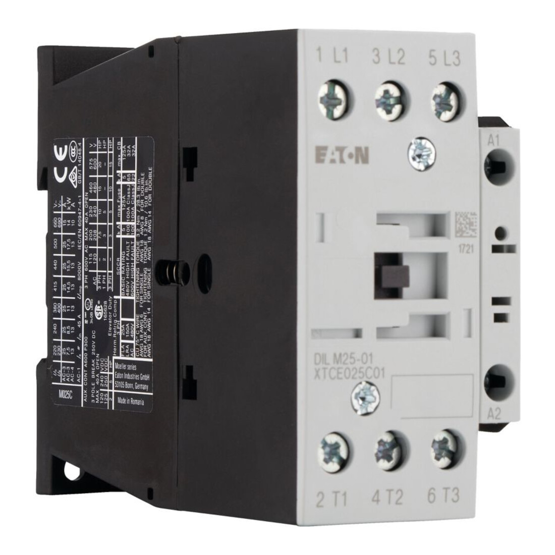 Eaton Contacteur de puissance 1NO 11 kW/400 V, DC DILM25-01(RDC24)