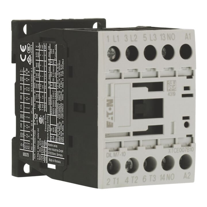 Eaton Contacteur de puissance 1S 3kW/400V, AC DILM7-10(230V50HZ)