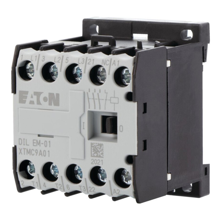 Eaton Contacteur de puissance AC-3/400V : 4kW 3p DILEM-01(230V50HZ)