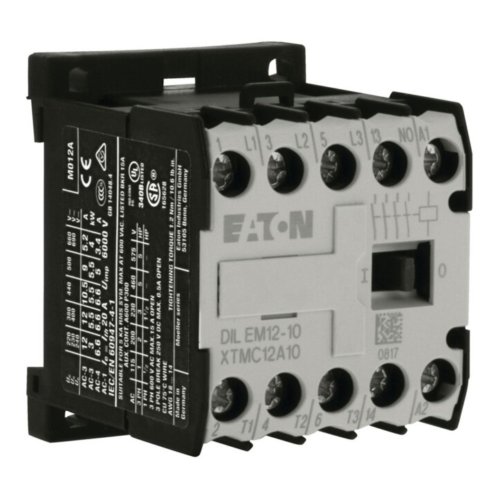 Eaton Contacteur de puissance AC-3/400V : 5,5 kW 3p DILEM12-10-G(24VDC)