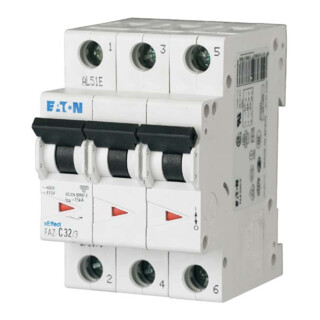 Eaton Disjoncteur B 6A, 3p FAZ-B6/3
